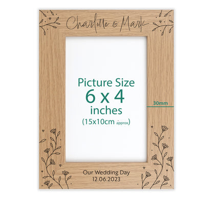 Personalised engraved photo frame VA185
