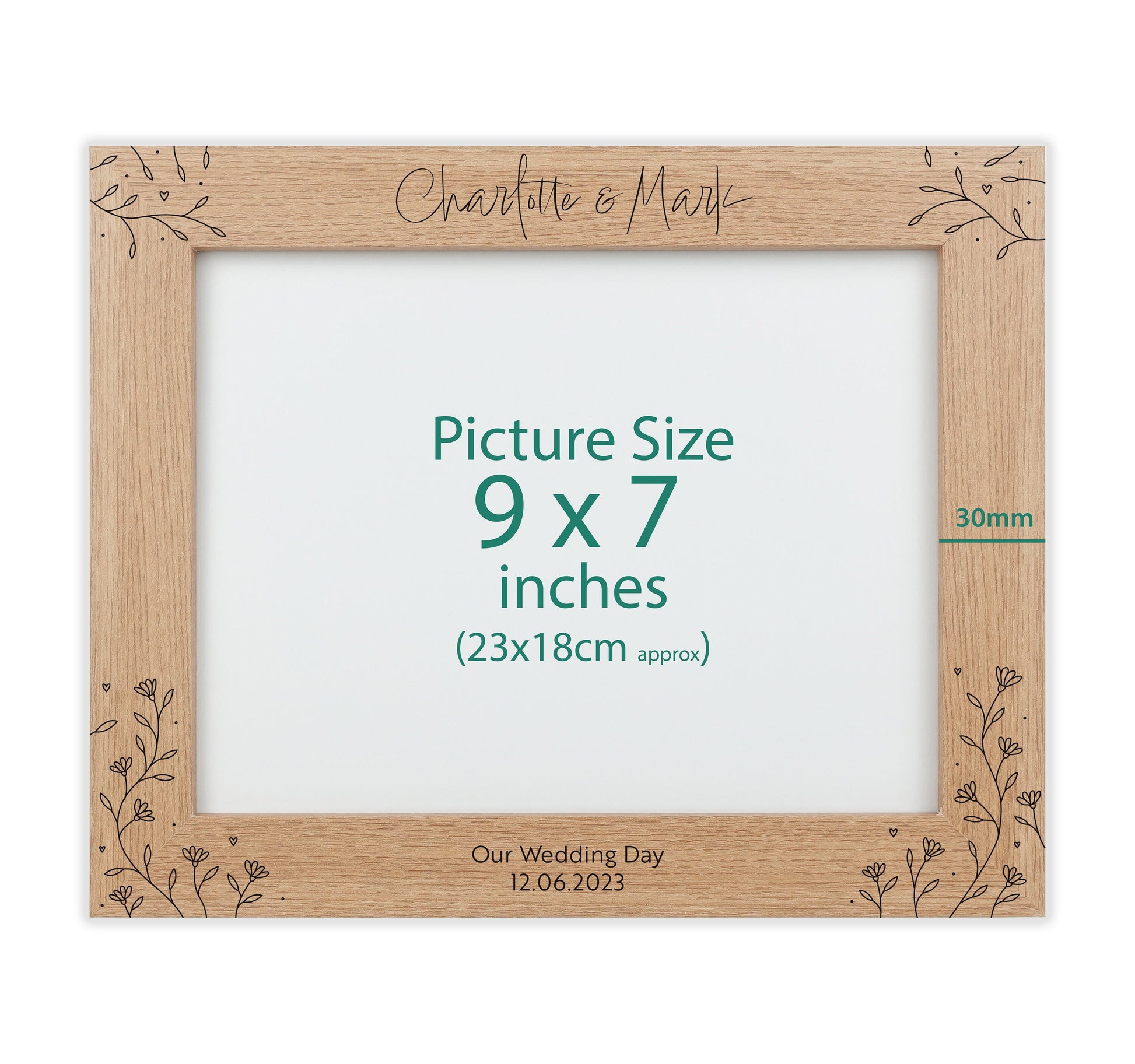 Personalised engraved photo frame VA185