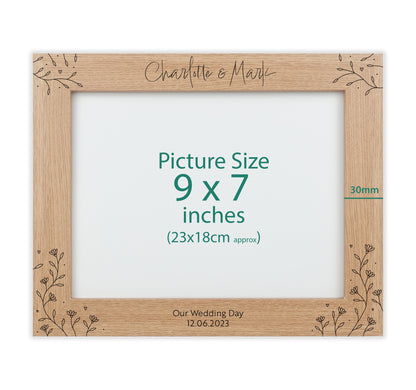Personalised engraved photo frame VA185