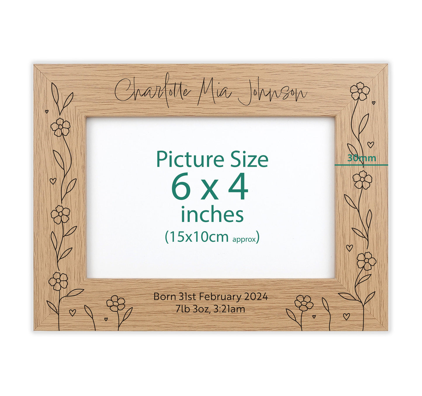 Personalised engraved photo frame VA223