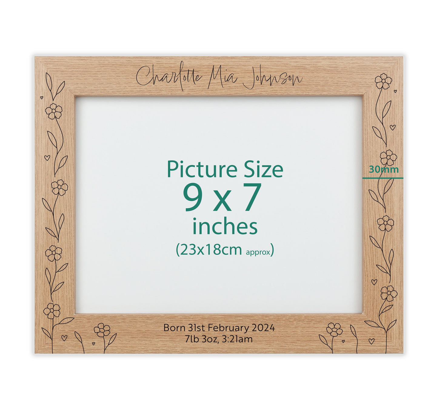 Personalised engraved photo frame VA223