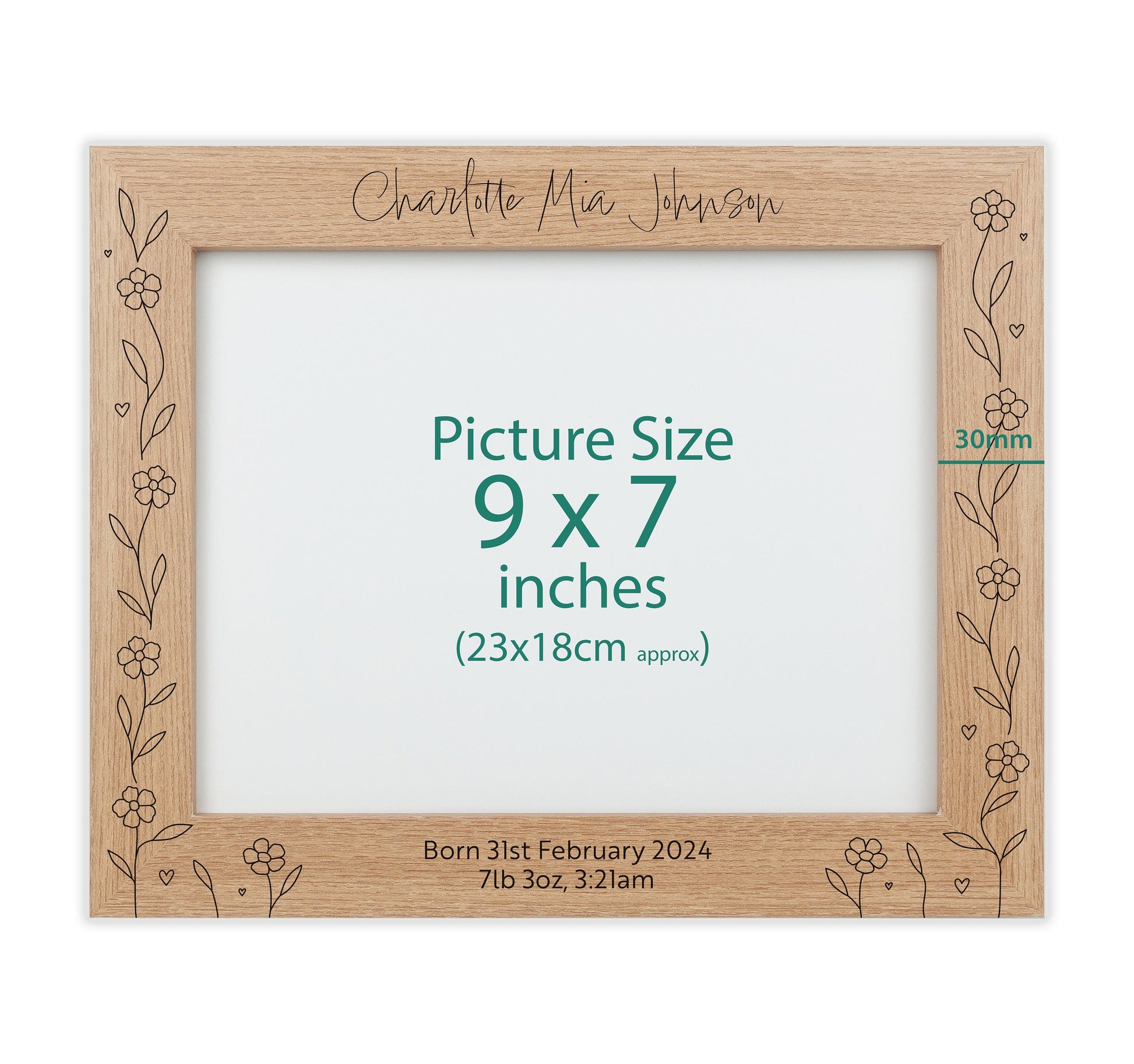 Personalised engraved photo frame VA223