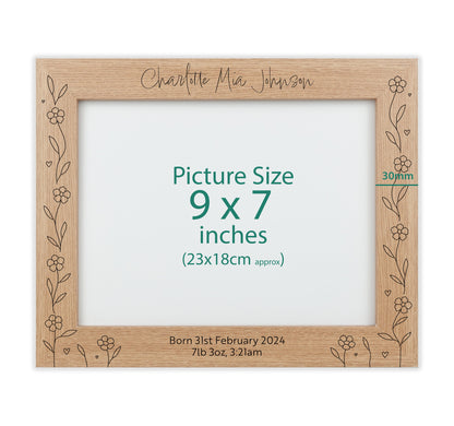 Personalised engraved photo frame VA223