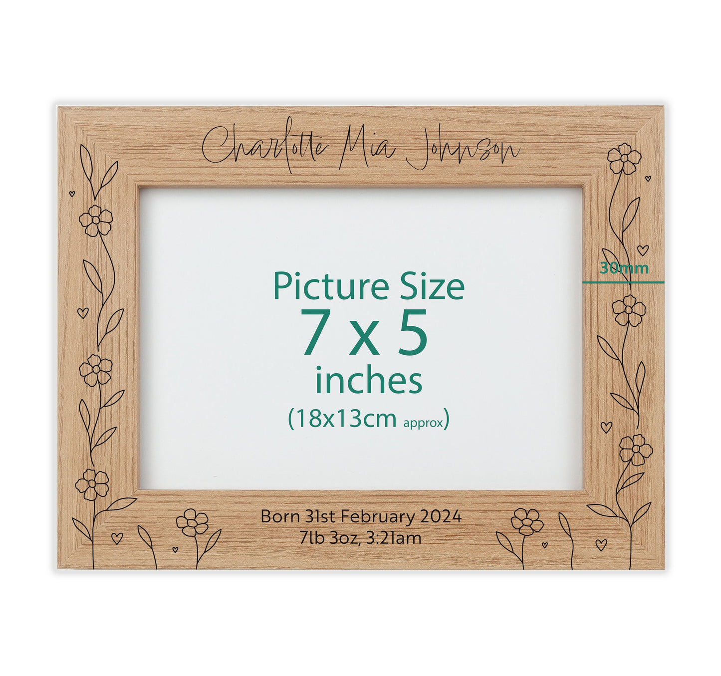 Personalised engraved photo frame VA223