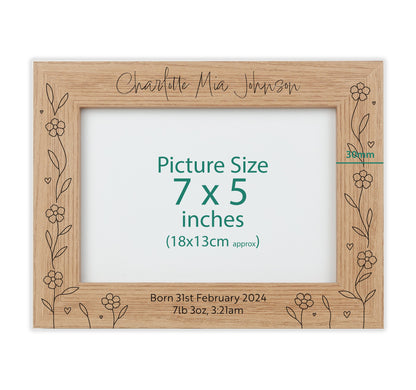 Personalised engraved photo frame VA223