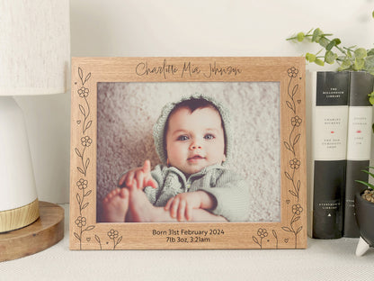 Personalised engraved photo frame VA223