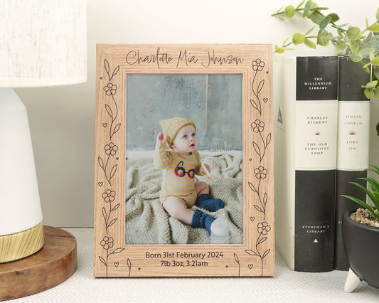 Personalised engraved photo frame VA223