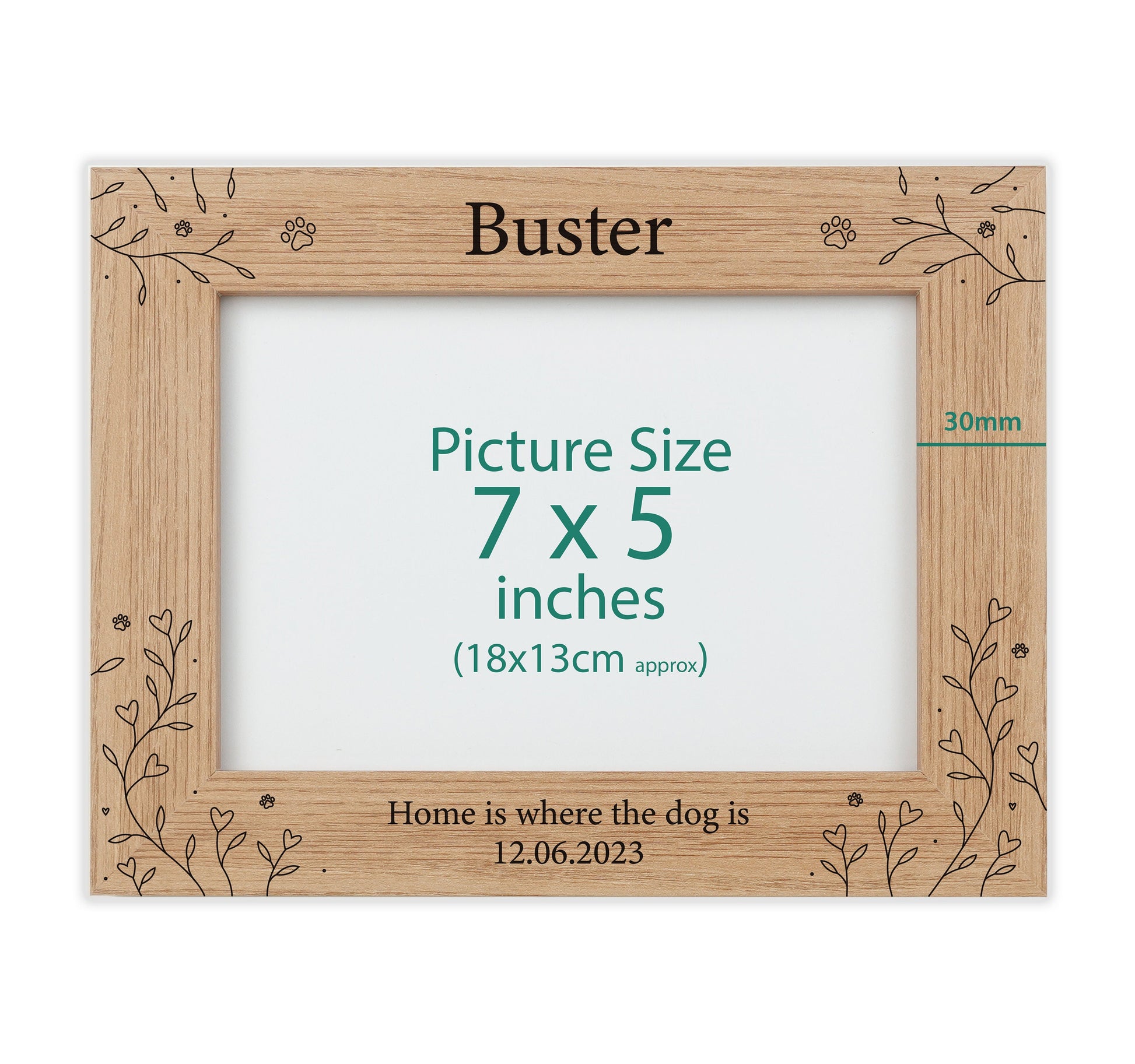 Personalised engraved photo frame VA220