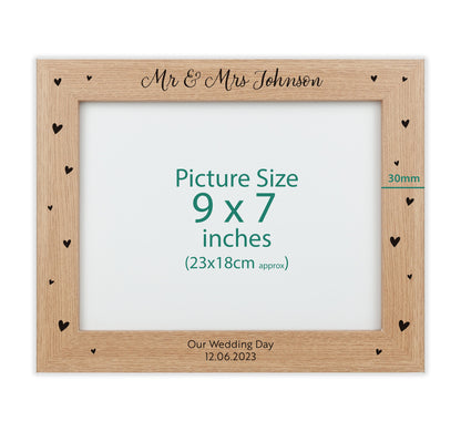 Personalised engraved photo frame VA203