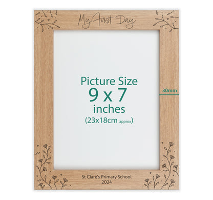 Personalised first day of school engraved photo frame VA185