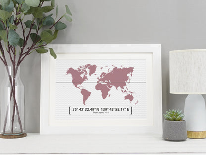 Personalised coordinates print