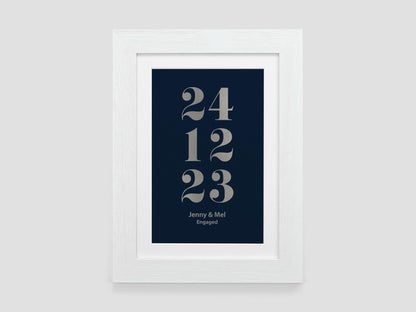 Custom special date metallic foil print