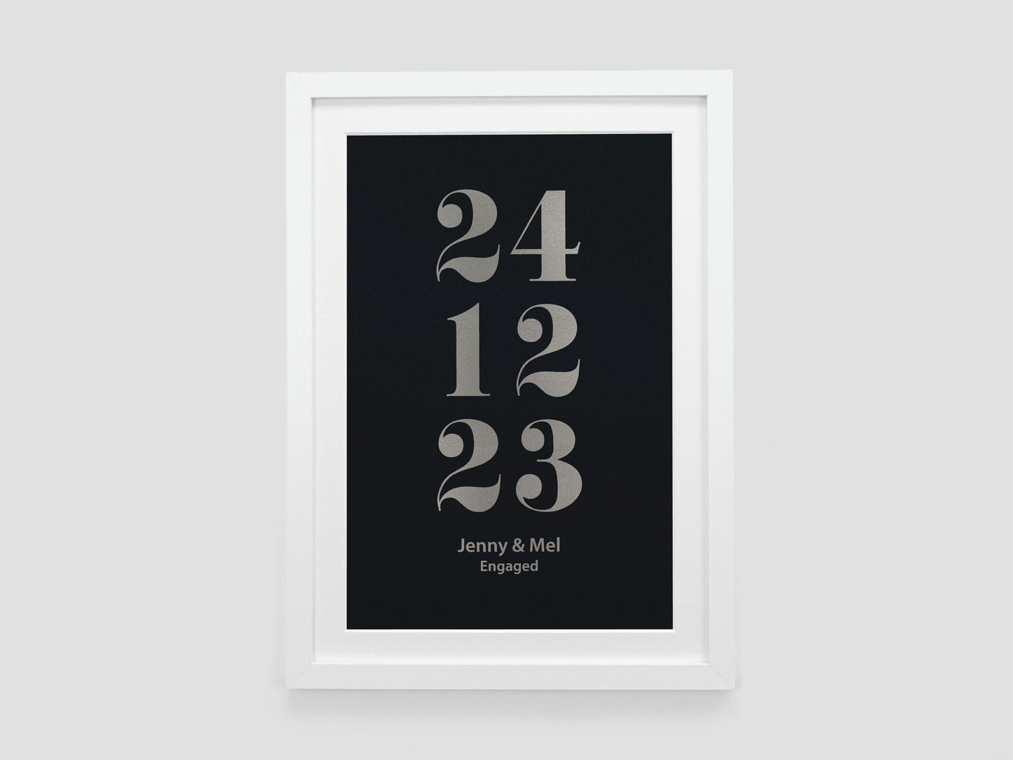 Custom special date metallic foil print