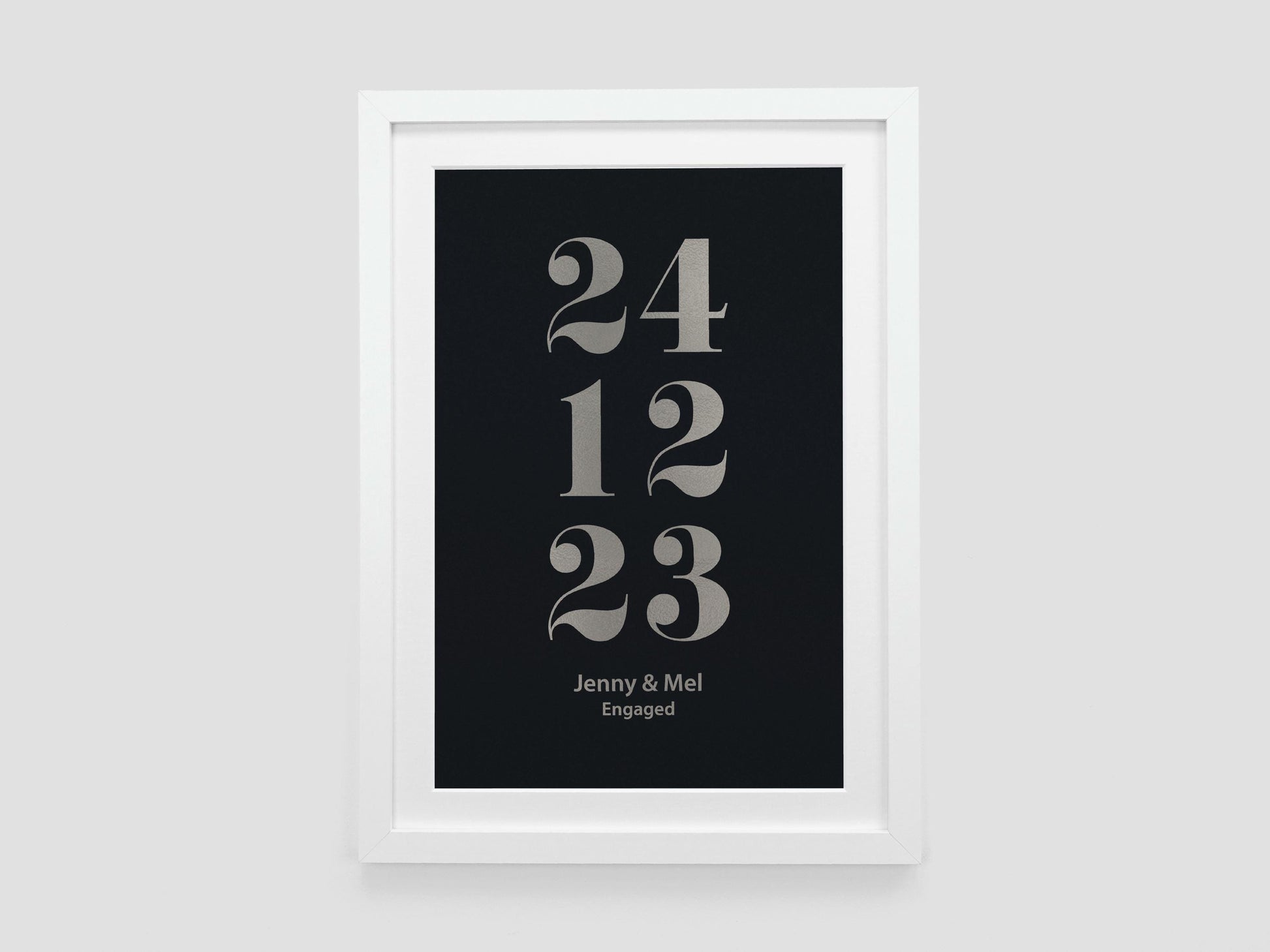 Custom special date metallic foil print