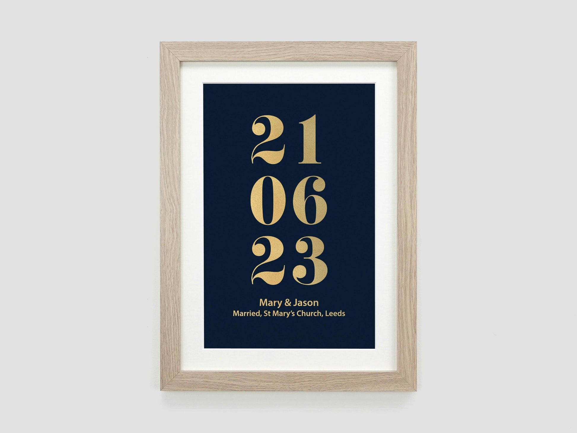 Custom special date metallic foil print