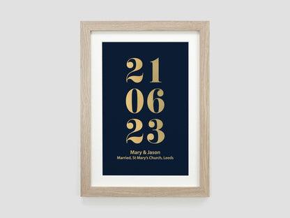 Custom special date metallic foil print