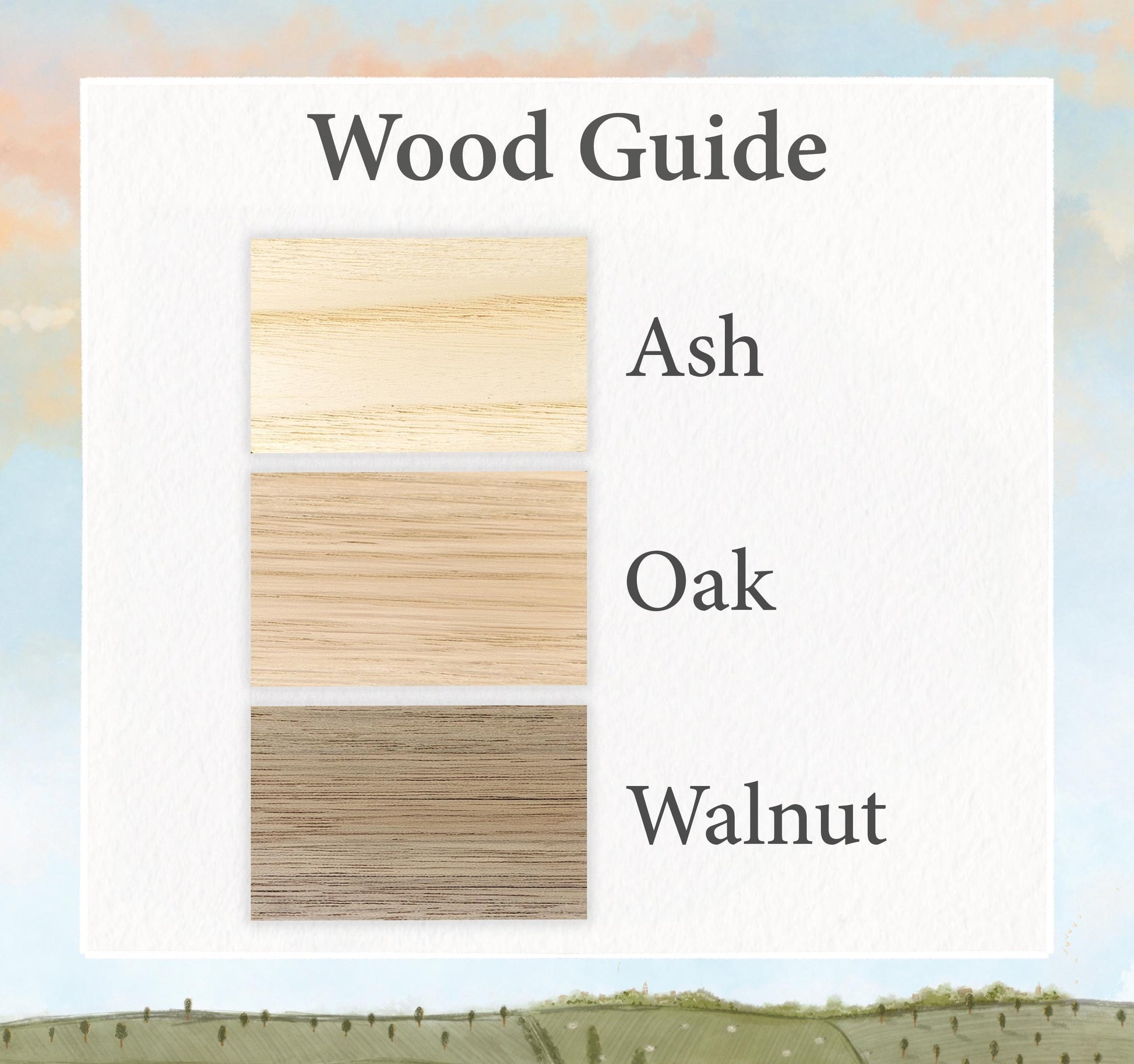 Wooden table place names