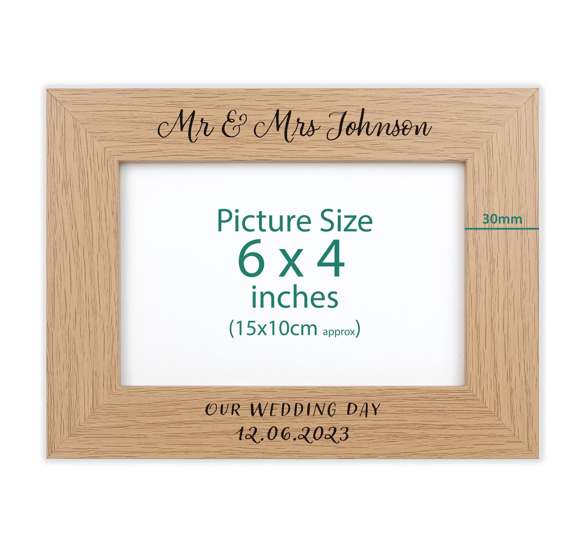 Personalised engraved photo frame VA181