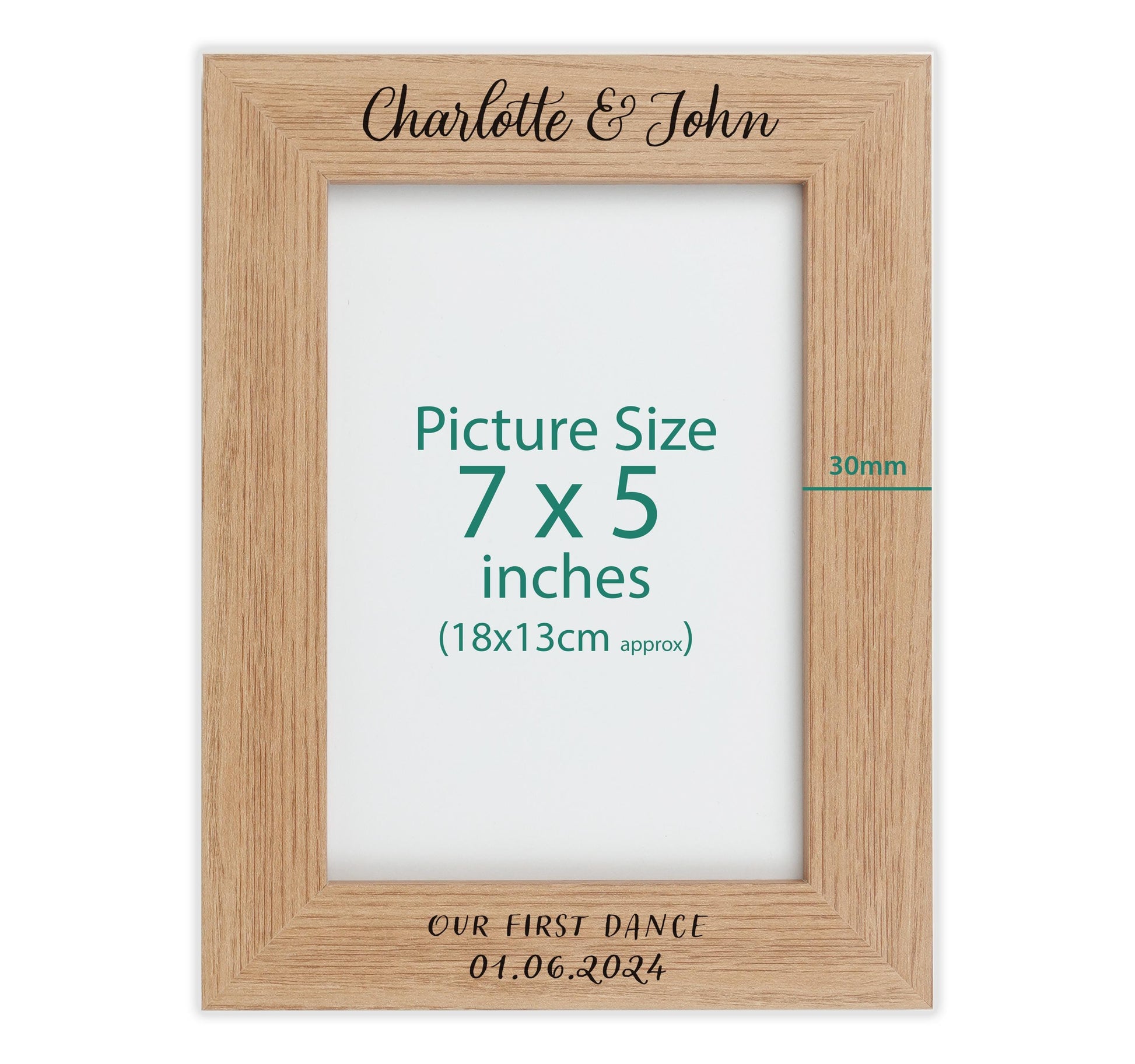 Personalised engraved photo frame VA181