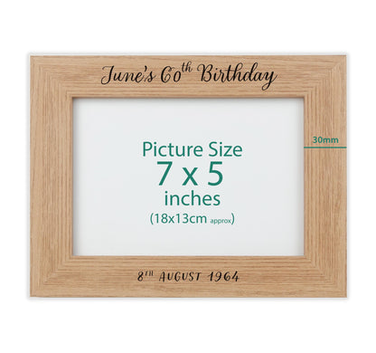Personalised engraved photo frame VA181