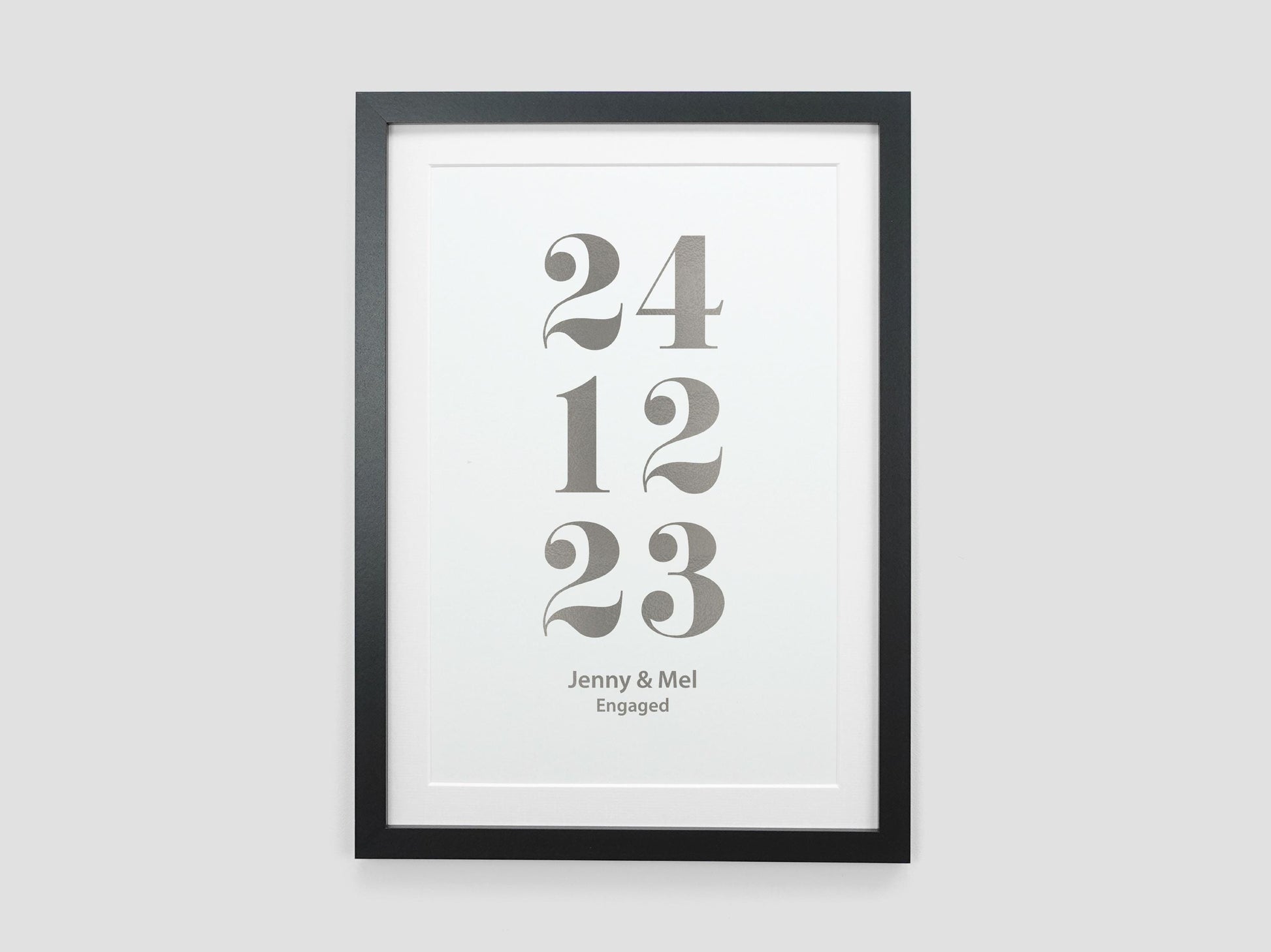 Custom special date metallic foil print