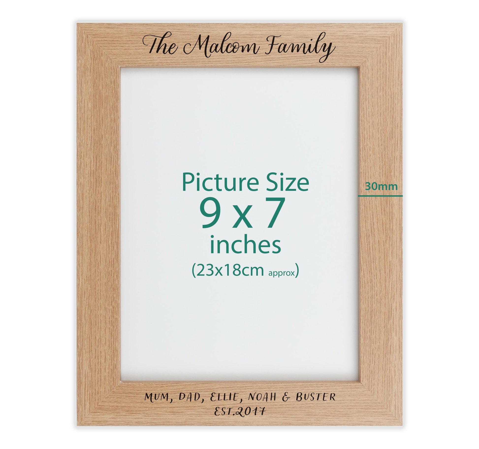 Personalised engraved photo frame VA181