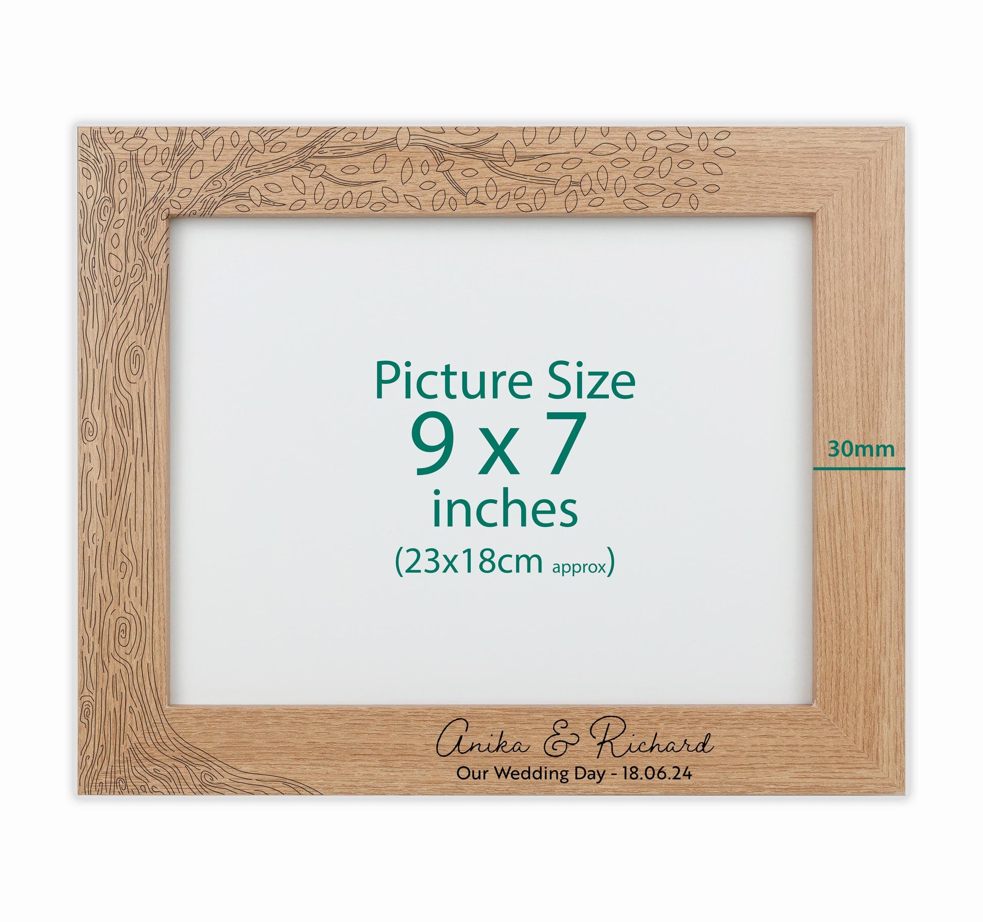 Personalised engraved tree photo frame VA201