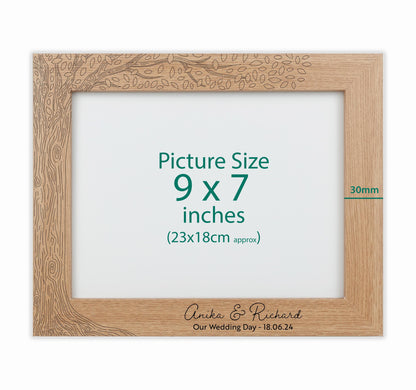 Personalised engraved tree photo frame VA201
