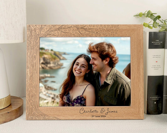 Personalised engraved tree photo frame VA201
