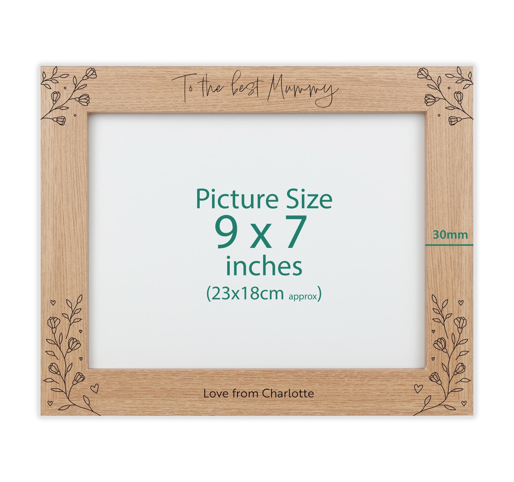Personalised engraved photo frame for mum VA180