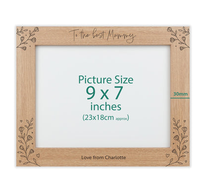 Personalised engraved photo frame for mum VA180