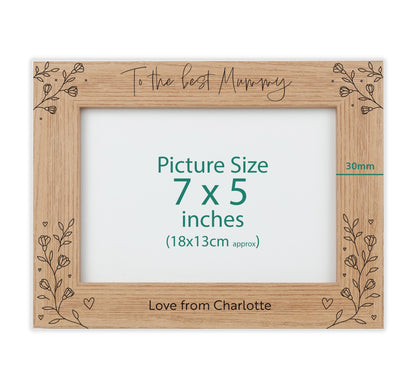 Personalised engraved photo frame for mum VA180