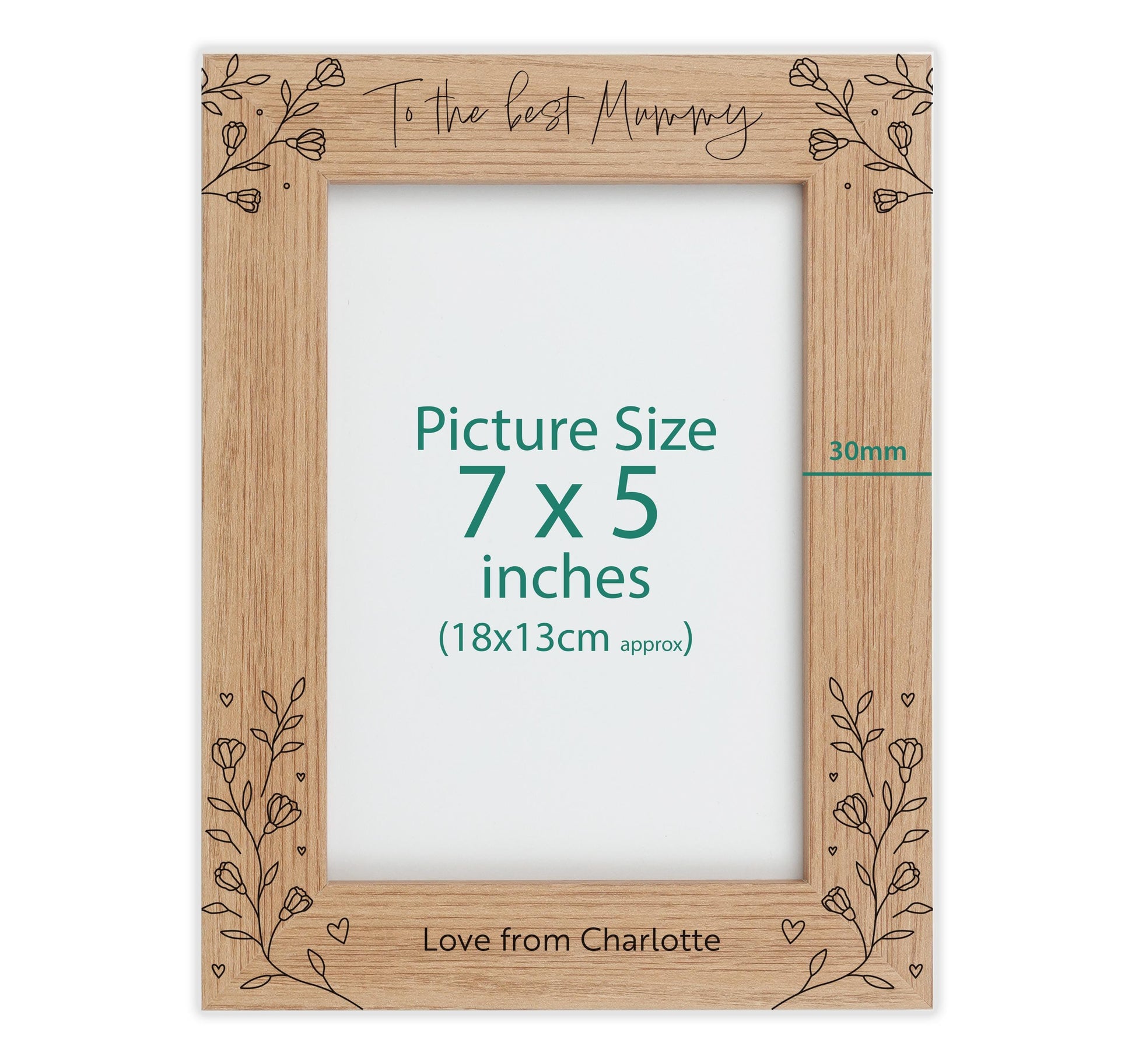 Personalised engraved photo frame for mum VA180