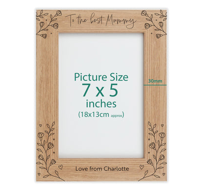 Personalised engraved photo frame for mum VA180