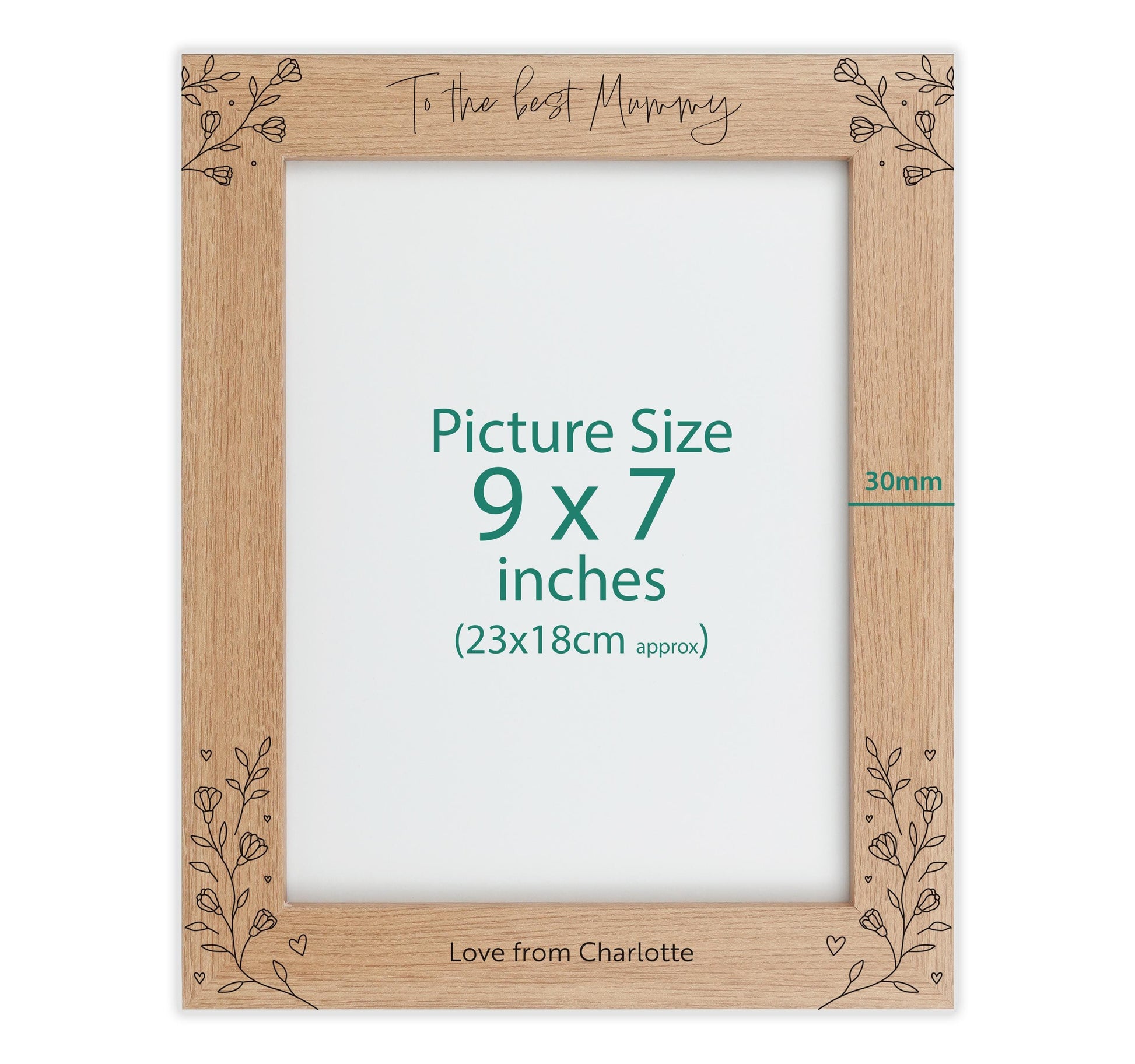 Personalised engraved photo frame for mum VA180