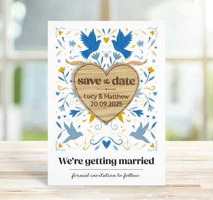 Personalised Wooden Save the Date Magnet