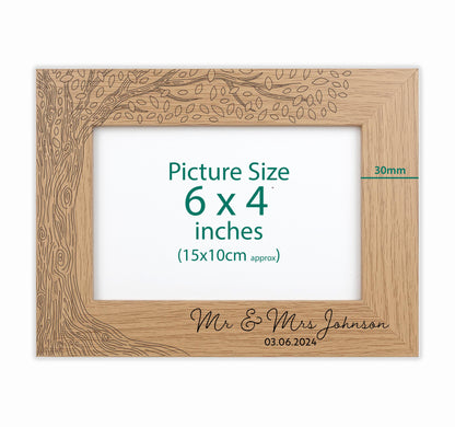 Personalised engraved tree photo frame VA201