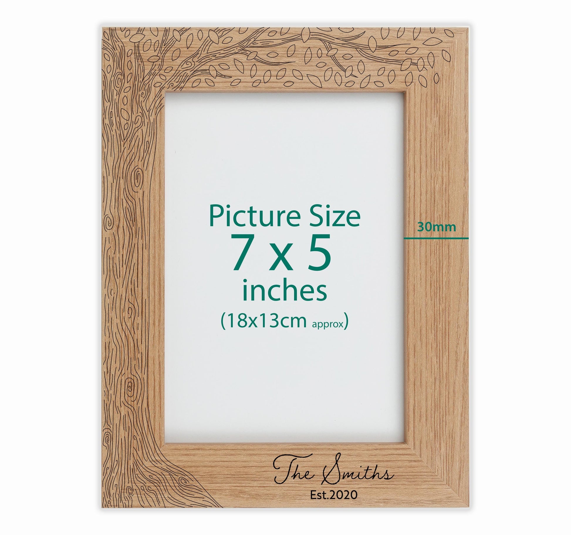 Personalised engraved tree photo frame VA201