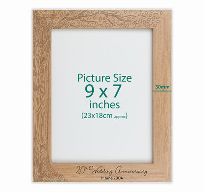 Personalised engraved tree photo frame VA201