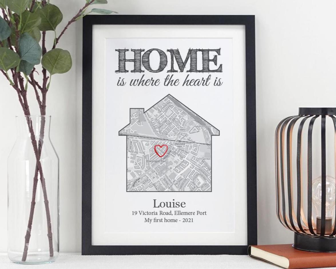 Personalised Home Map Print – VerbatimART