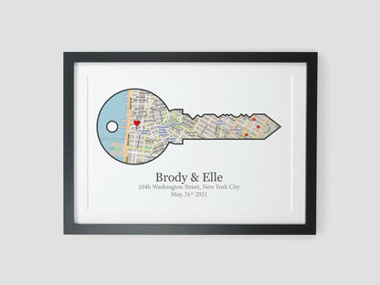 New Home Map Poster