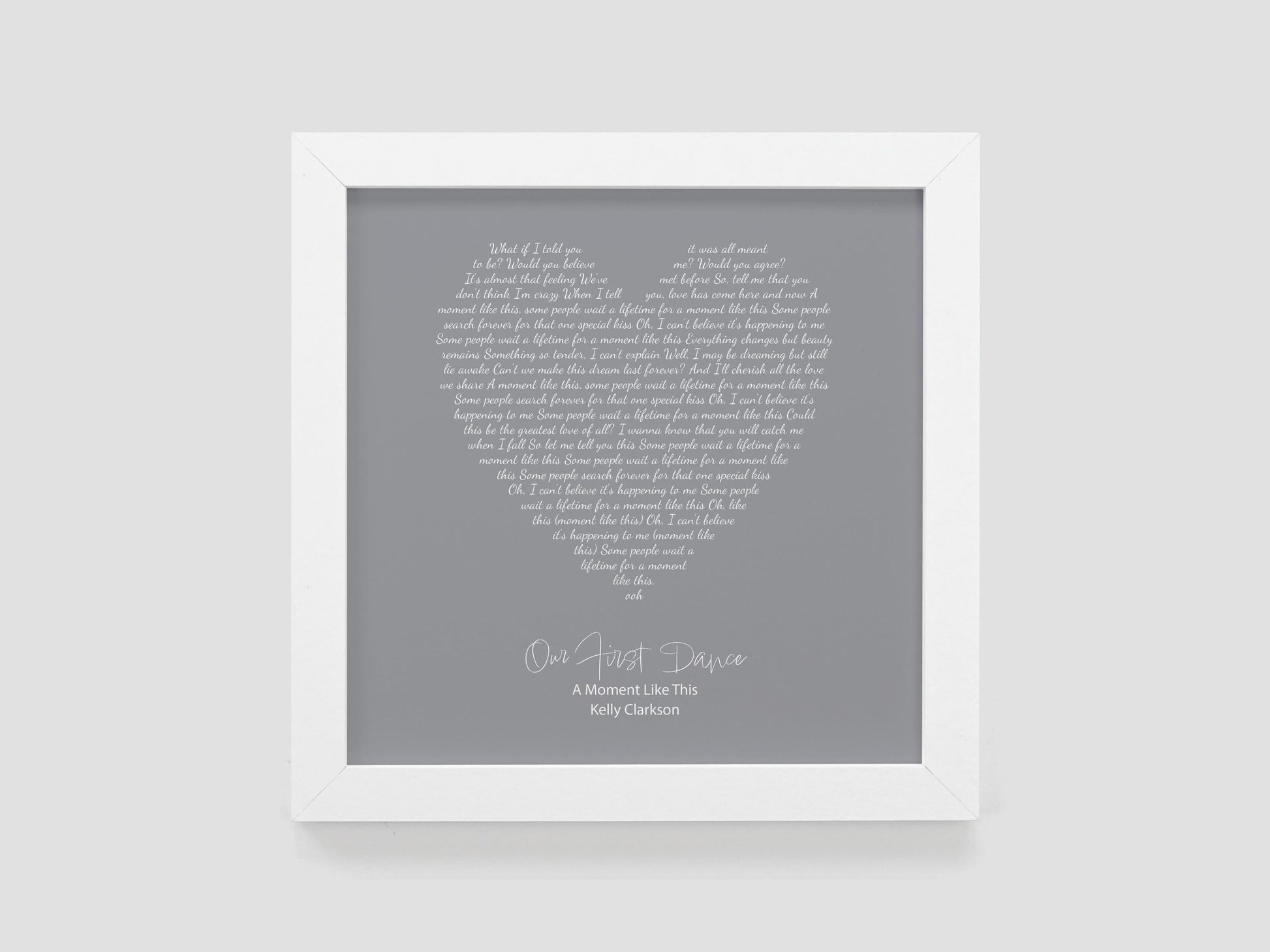 Personalised Song Lyrics Print