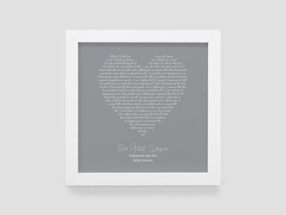 Personalised Song Lyrics Print