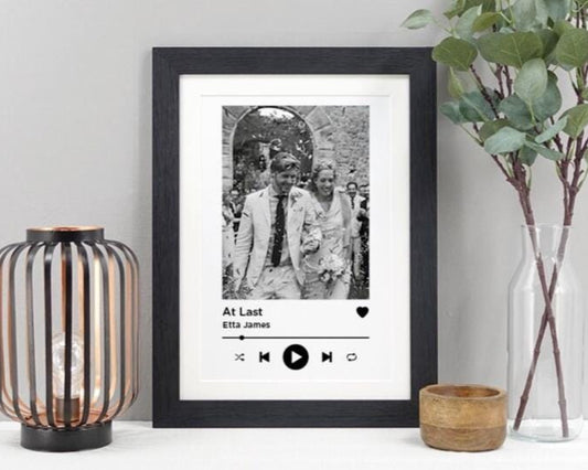 Personalised photo song print