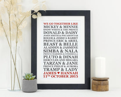 Disney Couples Gift