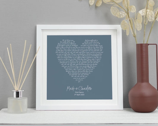 Personalised Song Lyrics Print