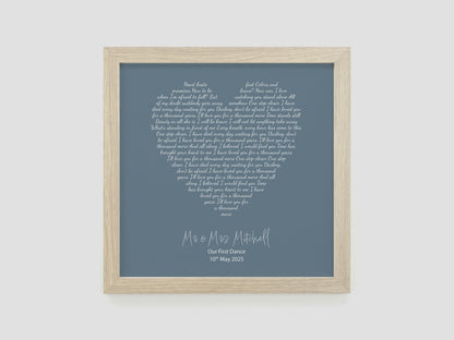 Personalised Song Lyrics Print