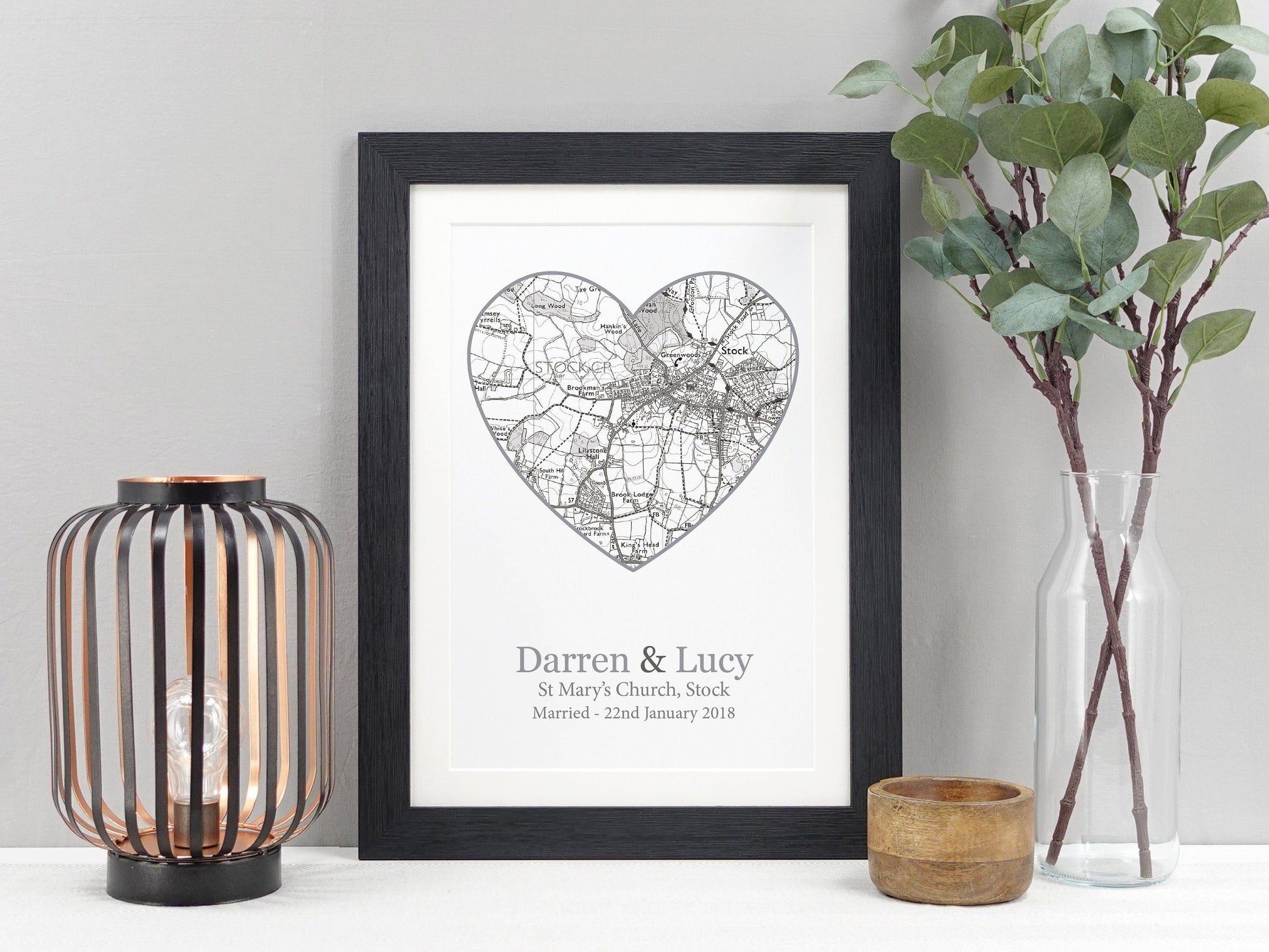 Personalised Map Print | New Home Gift | Wedding Present | Anniversary Gift | Partnership Present | Gift for Couples | Our House Map VA135