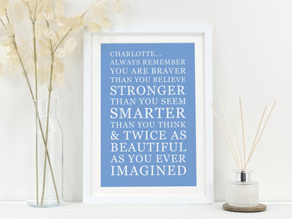 Personalised Happiness Quote Print | Motivational Quotes Poster | Happy Inspirational Saying | Wall Art Prints *CHOICE OF COLOUR* VA052