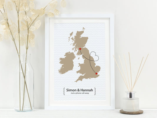 Personalised Friend Leaving Present | Leaving Gift | Moving Away Present | New Home Gift | Couples Apart Gift **CHOICE OF COLOUR** VA103